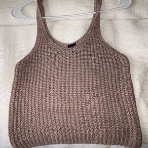 Pink sweater tank top